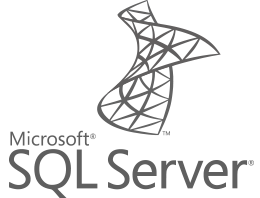 Microsoft SQL logo gris