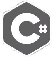 C# Microsoft logo gris